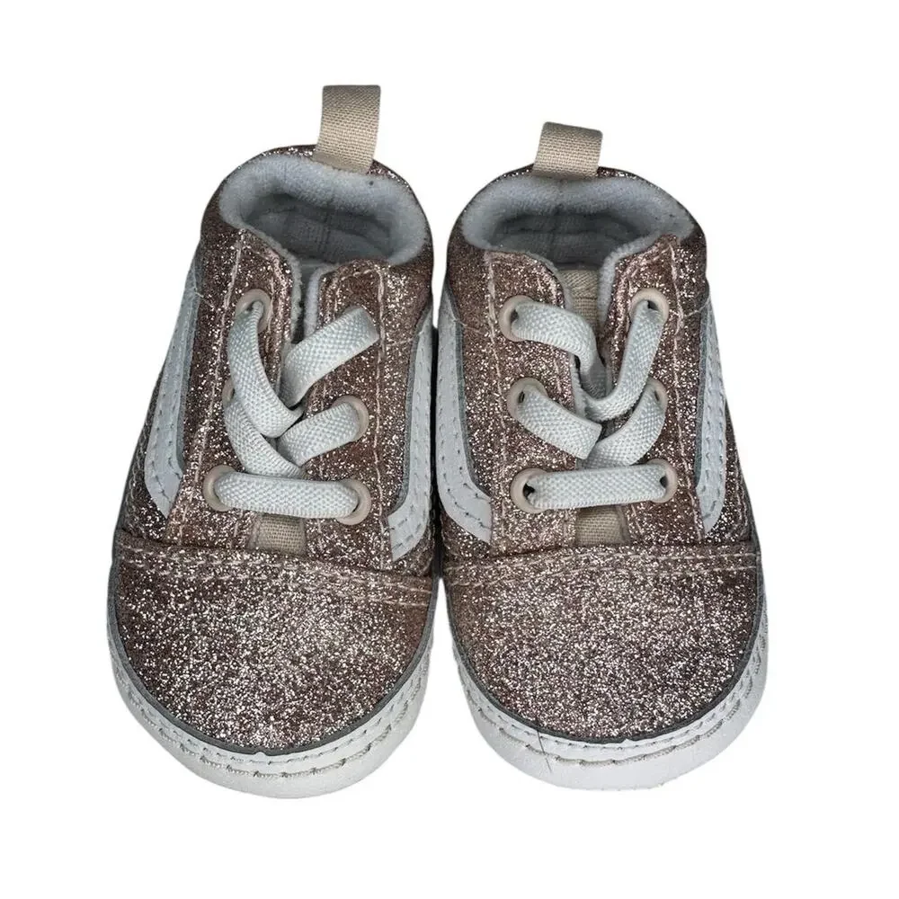 Vans glittery gold